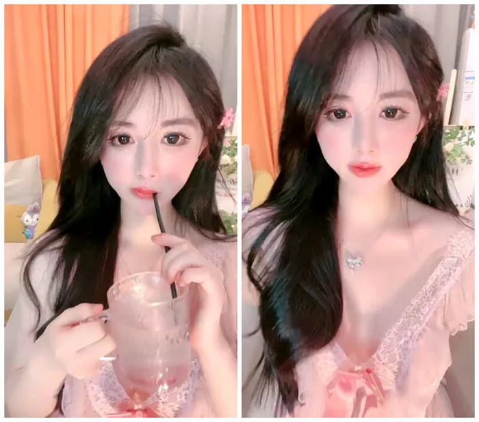 最高傑作の美人配信者！巨乳と太ももの美しさ、刺激的な視線で魅了します。