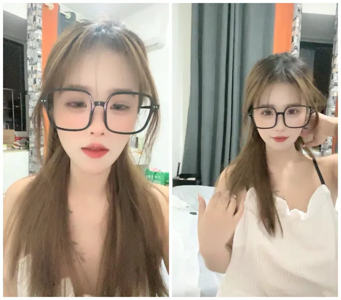 黒フレームメガネの絢爛な美少女！？高身長・巨乳の美女が自転車漕ぎ方を披露！？