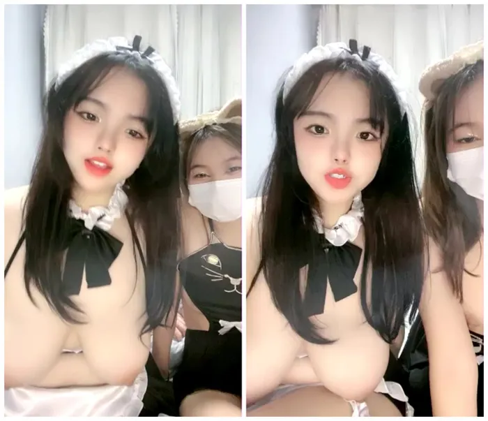 【アジアの美女】双子お姉さんが重ねながら座っておしゃべりライブ配信！