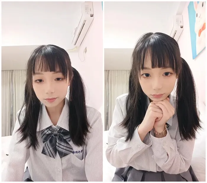 制服の可愛いお姫様が挑発的な姿を見せるライブ配信