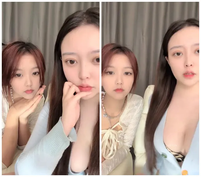 双美女下海、巨乳が魅力【小蜜桃】お二人の絶妙ボディコン！