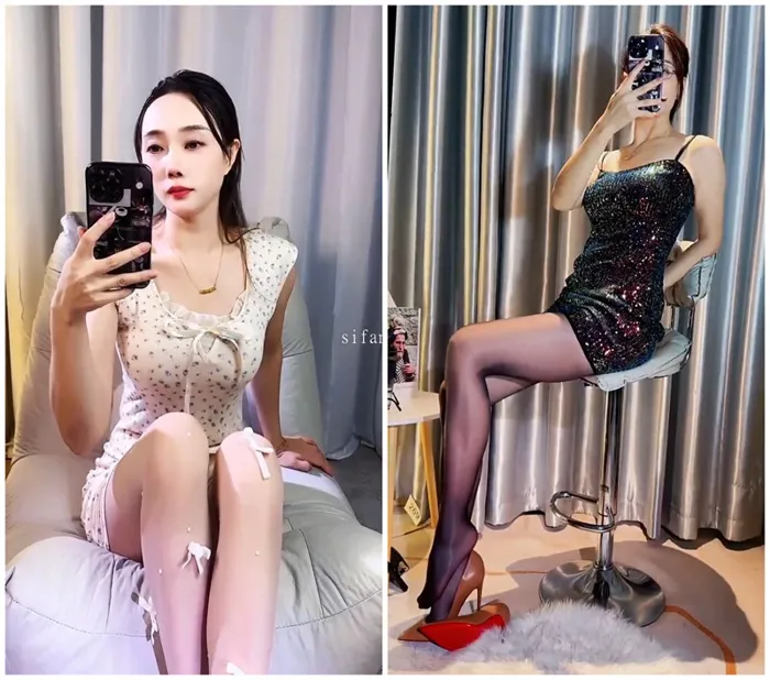 快手の熟女ライブ配信《依依姐儿》【成人向け】高級ストッキング美女が自慰する姿を独占視聴！