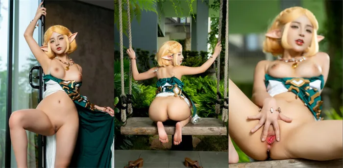 元気いっぱいの可愛い女の子【ユウミーリン 虞梅】最新作！ ヘルムットイー、ゼルダ姫に扮した巨乳変身系 ライブ配信