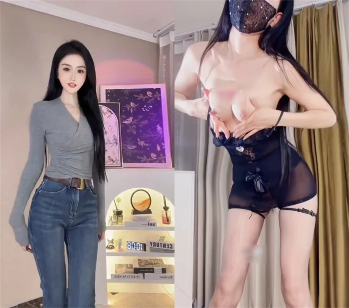[抖音福利] ランジェン美女の長身御姫系！実際顔穴に特製アイテム映り込み