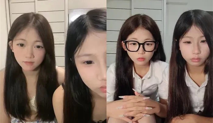 可愛い二人の女の子が脱衣して軽妙なダンスを披露！