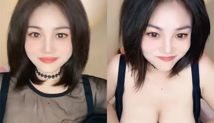 大胸の美女が自慢の巨乳を見せつつ、熱烈な親密接触と魅力的なボディラインを披露する【美少女配信】生放送